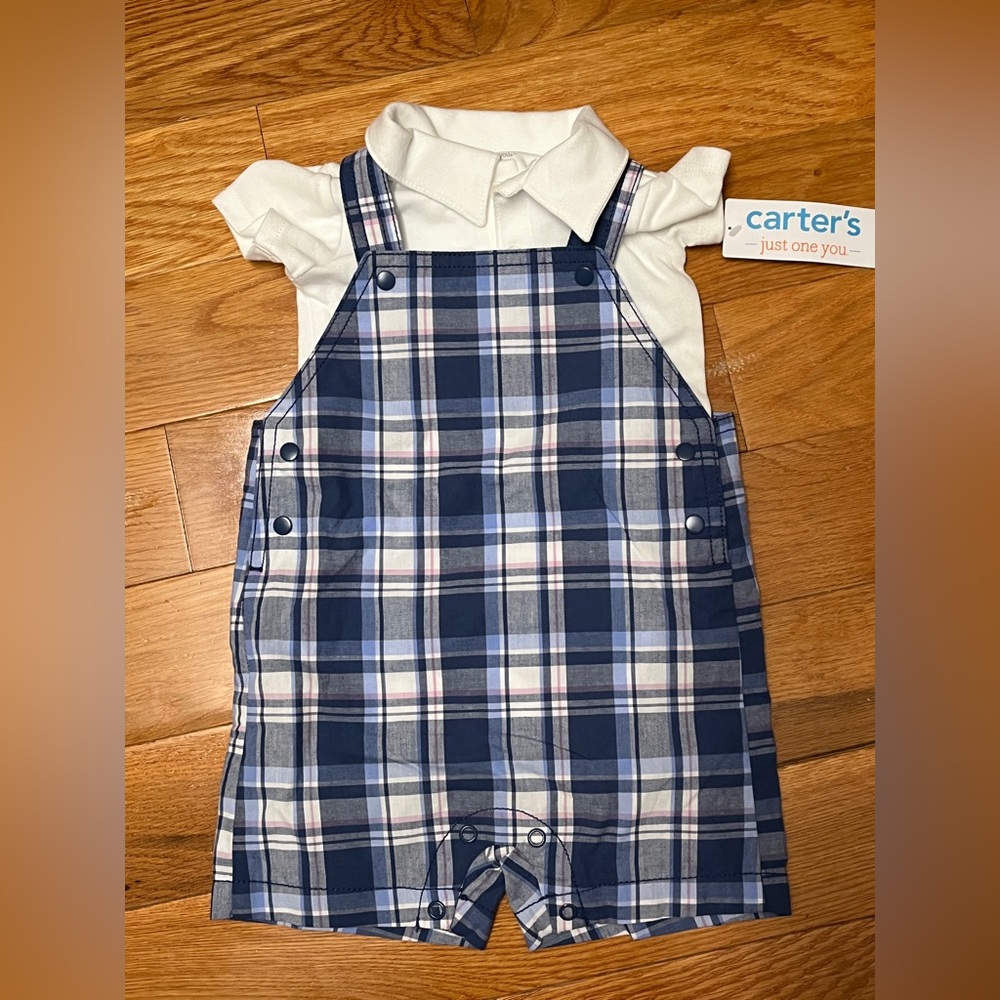 NWT 6 month plaid outfit from Carter’s